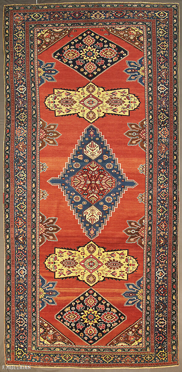Antique Caucasian Karabakh (Qarabag) Part Silk Gallery Carpet (398x182 cm)